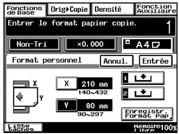 KONICA MINOLTA DI3510 - Pour définir un format de papier non-standard (personnalisé) - 4