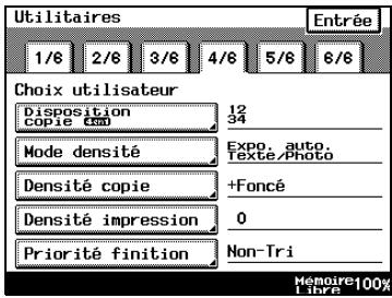 KONICA MINOLTA DI3510 - Pour définir la fonction "priorité finition - 1