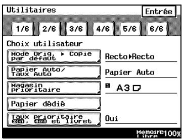 KONICA MINOLTA DI3510 - Pour définir la fonction "taux prioritaire 2EN1, 4EN1 et livret - 1