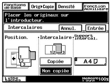 KONICA MINOLTA DI3510 - Procéder aux réglages de la fonction "intercalaires - 2