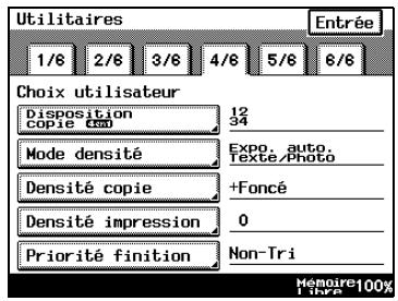 KONICA MINOLTA DI3510 - Pour définir la fonction "densité impression - 1