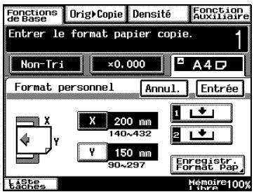 KONICA MINOLTA DI3510 - Pour définir un format de papier non-standard (personnalisé) - 3