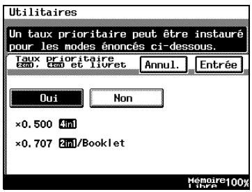 KONICA MINOLTA DI3510 - Pour définir la fonction "taux prioritaire 2EN1, 4EN1 et livret - 2