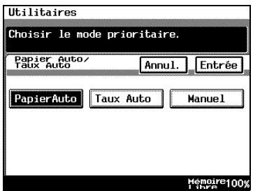 KONICA MINOLTA DI3510 - Pour définir la fonction "papier auto / taux auto - 2