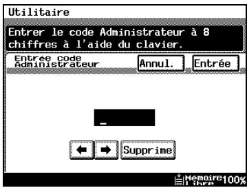 KONICA MINOLTA DI3510 - Pour définir le code d'accès administrateur (paramètre "entrée code administrateur") - 2