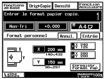 KONICA MINOLTA DI3510 - Pour sélectionner un format de papier non-standard (personnalisé) - 3