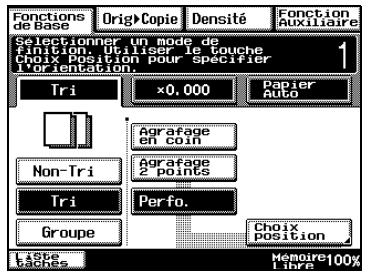KONICA MINOLTA DI3510 - Réalisier des copies avec le paramètre "perforation - 1