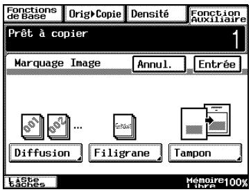 KONICA MINOLTA DI3510 - Réalisier des copies avec la fonction "tampon - 2