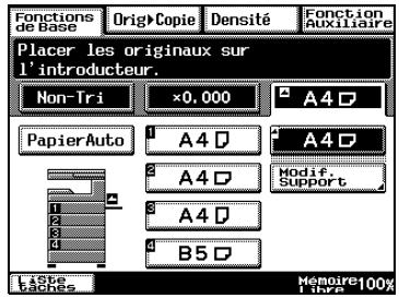 KONICA MINOLTA DI3510 - Pour sélectionner le papier chargé dans le plateau d'introduction multi-feuilles - 1