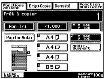 KONICA MINOLTA DI3510F - Pour sélectionner un format de papier non-standard (personnalisé) - 4