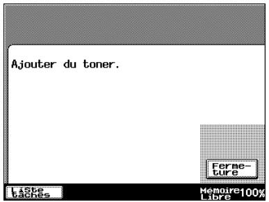 KONICA MINOLTA DI3510F - Quand le message “Ajouter du toner.” est affiché - 1