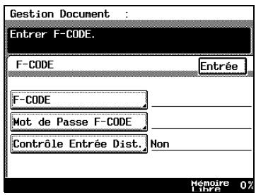 KONICA MINOLTA DI3510F - Pressez [MOT DE PASSE F-CODE]. - 1