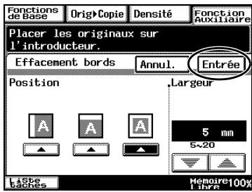 KONICA MINOLTA DI3510F - Copier tout en effaçant une zone autour du document - 6