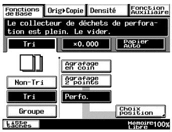 KONICA MINOLTA DI3510F - Quand le message “Le collecteur de déchets de perforation est plein.” est affiché. - 1