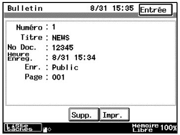 KONICA MINOLTA DI3510F - Pour vérifier les documents sauvegardés sur le bulletin de bord - 3