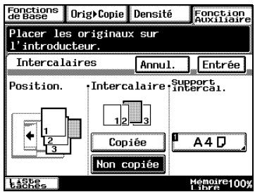 KONICA MINOLTA DI3510F - Procéder aux réglages de la fonction “Intercalaires” - 2