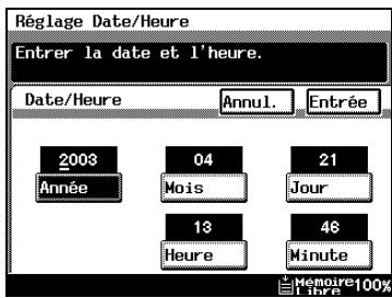 KONICA MINOLTA DI3510F - Pour régler la date et l'heure - 3