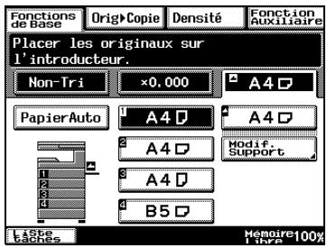 KONICA MINOLTA DI3510F - Pour sélectionner le papier chargé dans un magasin. - 1