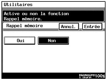 KONICA MINOLTA DI3510F - Pour définir la fonction "Rappel Mémoire" - 2