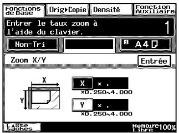 KONICA MINOLTA DI3510F - Pour spécifier des échelles verticales et horizontales différentes (réglage "Zoom X/Y") - 2