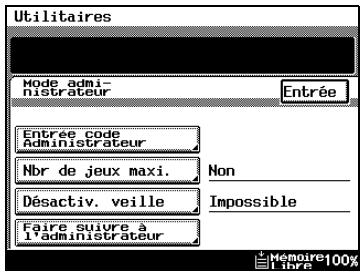 KONICA MINOLTA DI3510F - Pour désactiver la fonction Veille (paramètre “Désactiver mode veille”) - 1
