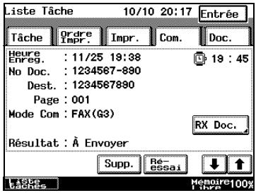 KONICA MINOLTA DI3510F - Pour vérifier l'activité d'émission - 2