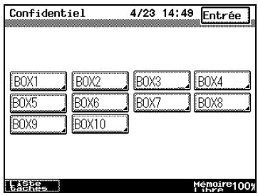 KONICA MINOLTA DI3510F - Vérification des documents sauvegardés dans la boîte courrier Confidentiel - 2