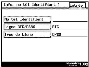 KONICA MINOLTA DI3510F - Comment configurer les informations du numéro de téléphone du télécopieur - 3