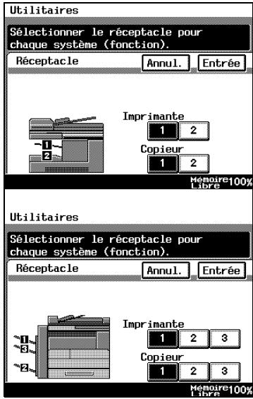 KONICA MINOLTA DI3510F - Pour définir la fonction “Réceptacle” (en option) - 3