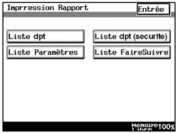 KONICA MINOLTA DI3510F - Comment imprimer la liste des paramètres - 2