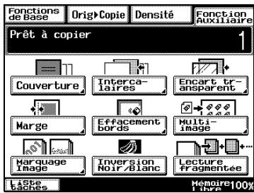 KONICA MINOLTA DI3510F - Procéder aux réglages de la fonction “Couverture” - 1