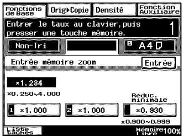 KONICA MINOLTA DI3510F - Pour mémoriser les taux zoom personnel et minimal - 2
