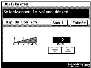 KONICA MINOLTA DI3510F - Pour régler les volumes des bips (fonctions “bip de confirmation”, “Volume alarme” et “Volume Haut-Parl.”) - 1