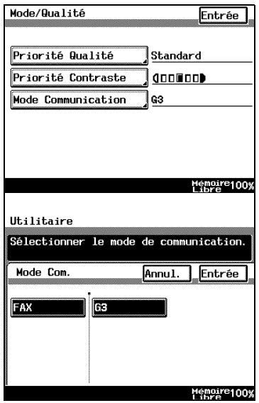 KONICA MINOLTA DI3510F - Spécification des valeurs de qualité et de mode par défaut pour l'émission - 5