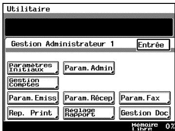 KONICA MINOLTA DI3510F - Spécification des paramètres d'émission par défaut - 1