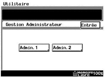 KONICA MINOLTA DI3510F - Écrans du Mode Gestion Administrateur - 1