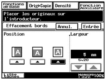 KONICA MINOLTA DI3510F - Pour procéder à des réglages de la fonction “Effacement bords” - 2