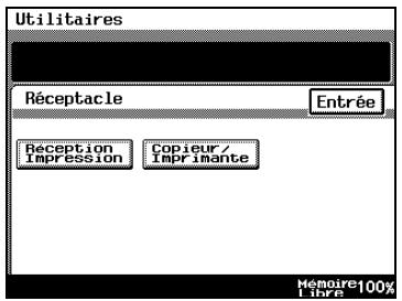 KONICA MINOLTA DI3510F - Pour définir la fonction “Réceptacle” (en option) - 2