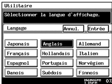 KONICA MINOLTA DI3510F - Comment configurer la langue de communication - 3