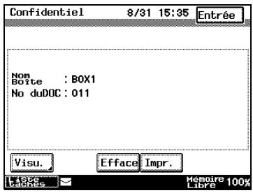 KONICA MINOLTA DI3510F - Vérification des documents sauvegardés dans la boîte courrier Confidentiel - 3