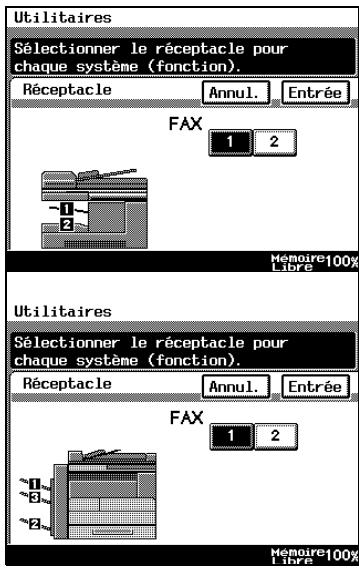 KONICA MINOLTA DI3510F - Pour définir la fonction “Réceptacle” (en option) - 4