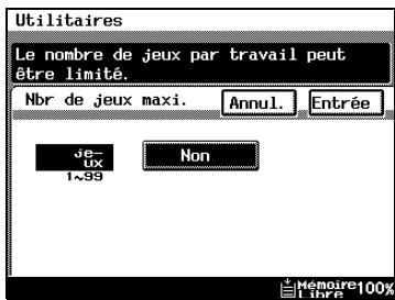 KONICA MINOLTA DI3510F - Pour spécifier une restriction au nombre de copies qui peuvent être imprimées (paramètre “Nombre de jeux max.”) - 2