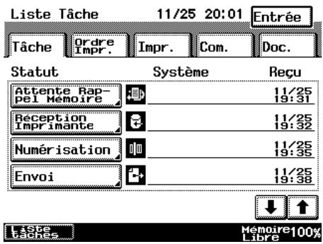 KONICA MINOLTA DI3510F - Écran Liste Tâches - 1