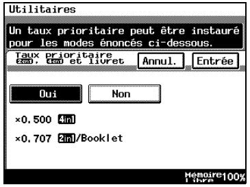 KONICA MINOLTA DI3510F - Pour définir la fonction “Taux prioritaire 2en1, 4en1 et Livret” - 2