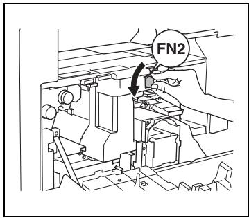 KONICA MINOLTA DI3510F - Retrait d'un serrage papier dans le module de finition intégré - 3
