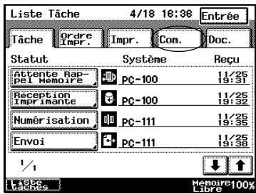 KONICA MINOLTA DI3510F - Vérifier l'activité de réception - 1