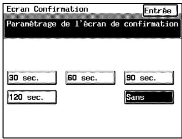 KONICA MINOLTA DI3510F - Modifier le délai d'initialisation automatique (fonction "Écran Confirmation") - 1