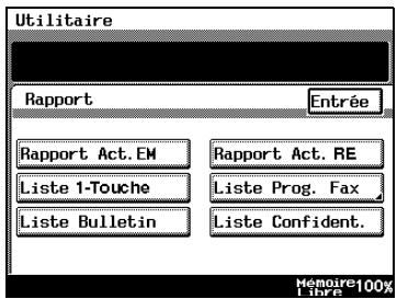 KONICA MINOLTA DI3510F - Comment imprimer les listes 1-Touche - 2
