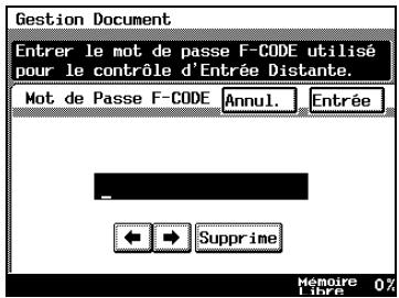KONICA MINOLTA DI3510F - Entrez le mot de passe F-CODE à l'aide du clavier et pressez [OK]. - 1