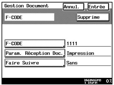 KONICA MINOLTA DI3510F - Entrez le mot de passe F-CODE à l'aide du clavier et pressez [OK]. - 4